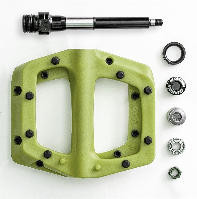 Eastern Nylon Linx Pedals 9/16 - Lightweight, High-Grip MTB & BMX Pedals with Removable Metal Pins, Chromoly Axle for BMX, MTB, Road & Kids Bikes - Multiple Colors