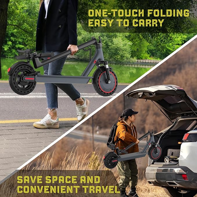 8.5" E Scooter for Adults 19/22 MPH 350/500W Motor 187.2/288.6/441WH Battery, Motorized Scooter Up to 22 Miles Range, Foldable Bearing 265 LBS/APP Control