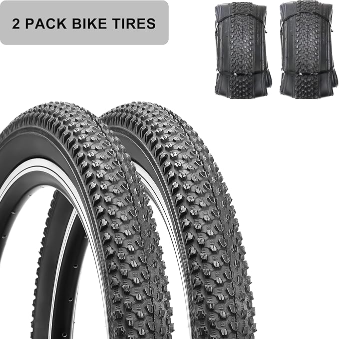 MOHEGIA Mountain Bike Tires - 20/24/26/27.5 Inch Folding MTB Bicycle Tires Replacement,Steel Bead All-Terrain and High-Performance Durable for Off-Road,Street & Trail Adventures