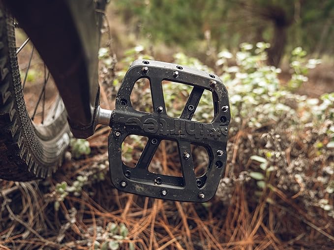 e*thirteen Components Composite Base Flat Pedals for MTB, Mountain Bike, BMX, eBike, eMTB