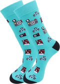 Real Sic Fun Socks for Men and Women - Cozy Cotton Dress Socks with Colorful Designs - Cool, Casual, Wacky Patterned