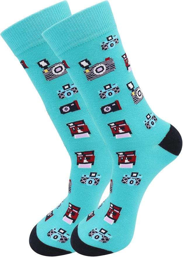 Real Sic Fun Socks for Men and Women - Cozy Cotton Dress Socks with Colorful Designs - Cool, Casual, Wacky Patterned