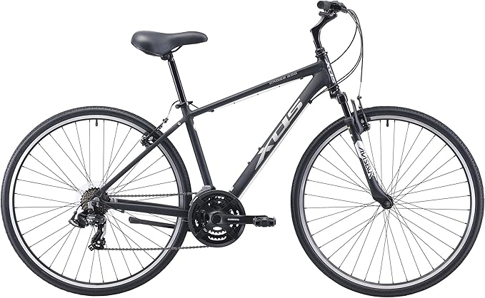 XDS Cross200 21 Speed Hybrid Bike Commuter City Bike, for Men and Women, Adult and Teenager, 700C Wheel, 15.5/17.5/19.5/21.5 Inch Lightweight Aluminum Alloy Frame