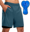Bikewa Men's Mountain Bike Shorts 3D Padded Loose-fit Riding Biking Cycling Bicycle Biker Shorts for Men Zipper Pockets