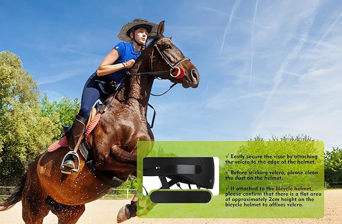 Tontron Horsriding Helmet Visor |Hard Hat Sunshade with Detachable Neck Flap