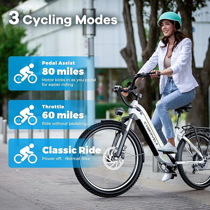 1000W Peak Electric Bike for Adult,48V 25AH(1200WH) 26" Ebike, up 80 Miles Removable Battery,Adult Electric Bicycles for All Terrain,Men Women E Bike for Commute Beach