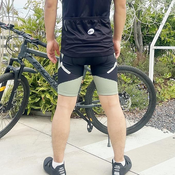 sponeed Men's Cycling Shorts Padded Bicycle Riding Pants Bike Biking Clothes Cycle Wear Tights