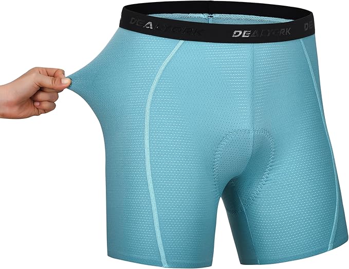Padded Cycling Shorts Men's Cycling Underwear with 3D Padding Biking Bicycle Shorts Shock Absorb Comfortable Lightweight
