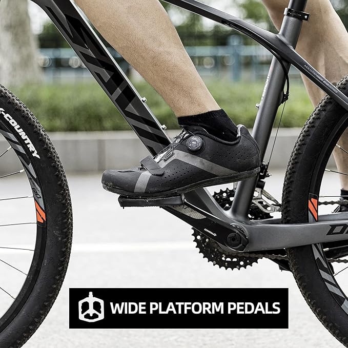 ROCKBROS Mountain Bike Pedals Flat MTB Pedals Nylon Fiber Bicycle Platform Pedals for Road Mountain BMX MTB Bikes