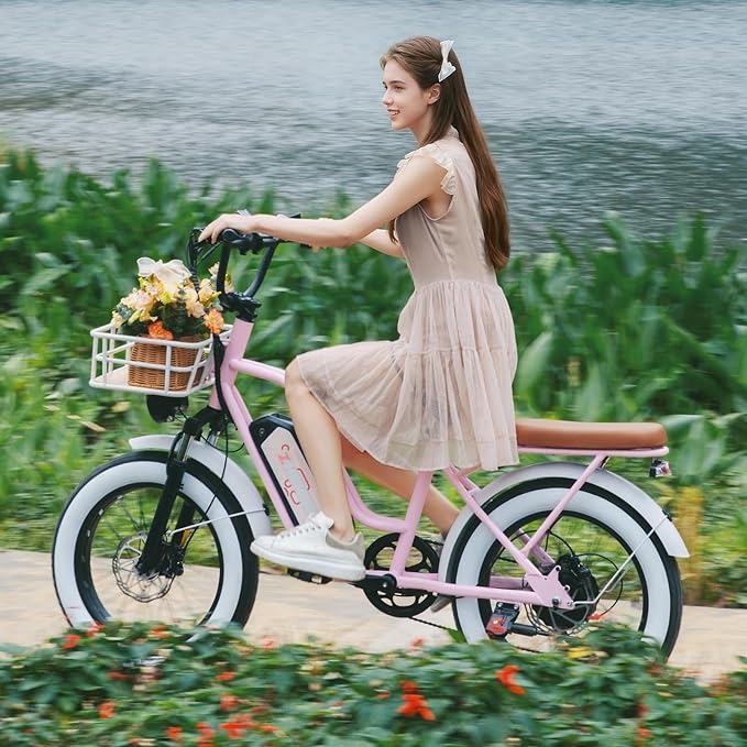 EUYBIKE Electric Bike for Adults, 20"x 4" Fat Tire 35MPH Ebike, 1450W Peak Commute Bike with 48V 20AH Removable 960WH Battery, 80 Miles Max Range 7-Speed Dual Disc Brake 2 Seat Electric Bicycle