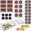 Bike Tire Repair Kit,Bycicle Inner Tube Puncture Patch Kits,Vulcanizing Patches, Glueless Emergency Puncture Patches, Tire Levers & Rasp Tools, Portable Bicycle Inner Tube Repair Tools