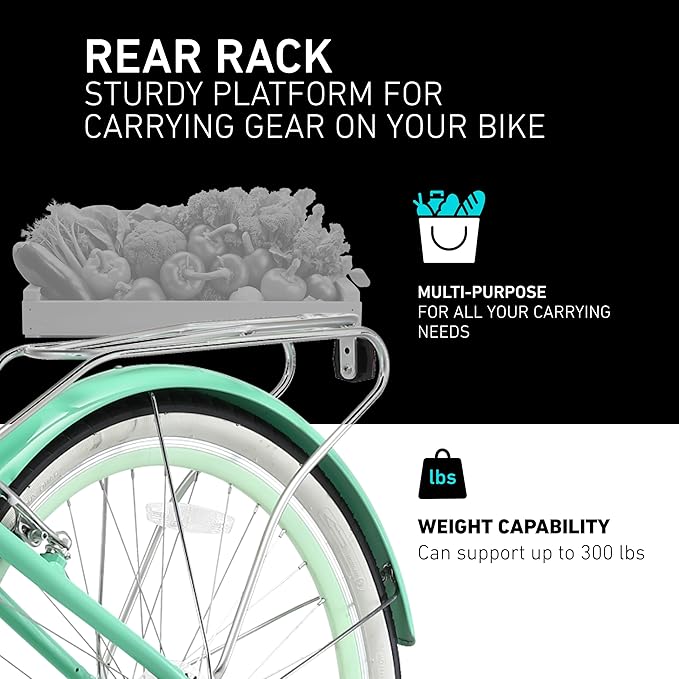sixthreezero EVRYjourney Women's Beach Cruiser Bike, Step-Through Touring Hybrid Bicycle
