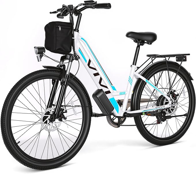 Vivi Electric Bike for Adults 1000W Peak Commuter Ebike, 26" Electric City Cruiser Bicycle 22MPH Ebikes for Adults with 48V Removable Battery, Up to 50 Miles, 7 Speed, SGS Certified to UL2849 | 750W Peak Motor, 22MPH, Up to 50 Miles, LCD-Display, Cruis...