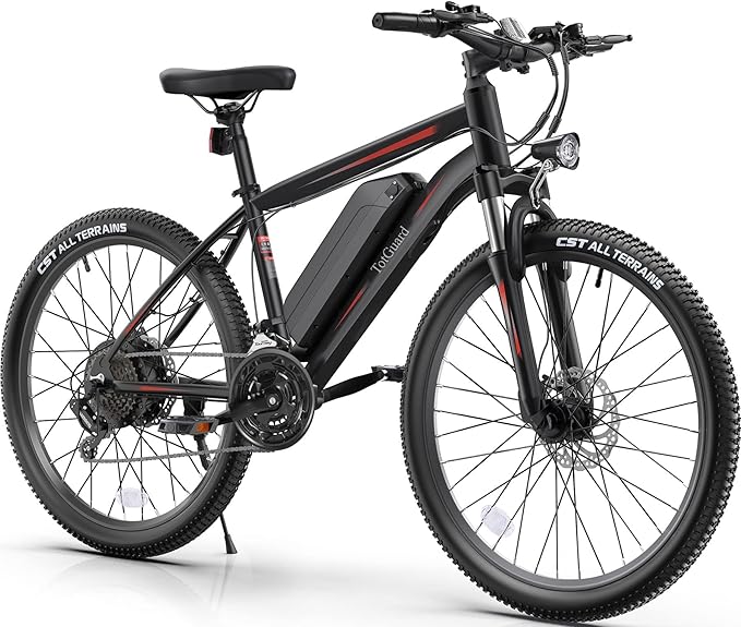 TotGuard Electric Bike for Adults, 27.5" Electric Bike 500W Ebike 20MPH Adult Electric Bicycles Electric Mountain Bike,48V 499WH Removable Lithium Battery,21-Speed Gears,Lockable Suspension Fork