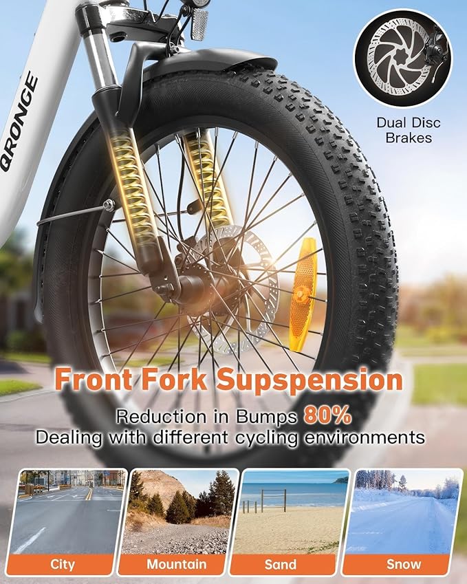 Electric Bike, 1000W Peak Folding Electric Bike, 486Wh 70 Miles Range Ebike, Waterproof Removable Battery, 7 Speed, 25 MPH Max, 20" Step-Thru Bicycle with Front Basket