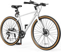 YITAHOME 700C Road Bike, 21 Speed Commuter Bicycle for Men Women, Lightweight Aluminum Frame Racing Bike, Adult Bicycle with Dual Disc Brake