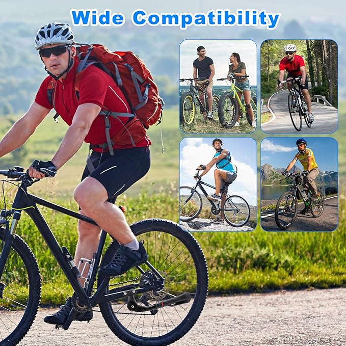 Gugxiom Adjustable Bike Kickstand, Aluminum Alloy Adjustable Height Anti Slip Universal Parking Side Kick Stand Replacement for Electric Bicycles Mountain Bikes