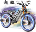eAhora 2026 Romeo Pro3/2 50/46Mph Ebike 5600/4000W Dual Motor 200+Miles Electric Bike for Adults, 52V/70Ah 60V/80Ah Long Range 26 * 4.0" Fat Tire Full Suspension Electric Mountain Bike