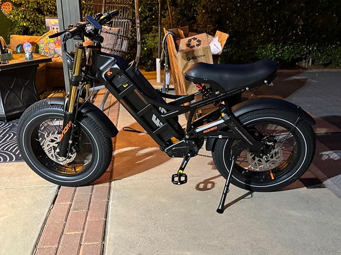 eAhora Romeo Pro/Ⅱ Electric Bike - 2025 34-40MPH 2500W Adults 52V/60Ah 200Mile Long Range Electric Bike, 20"*4.5 Fat Tire Fast Mountain E-Bike Off-Road Full Suspension Electric Bicycle for Men Women