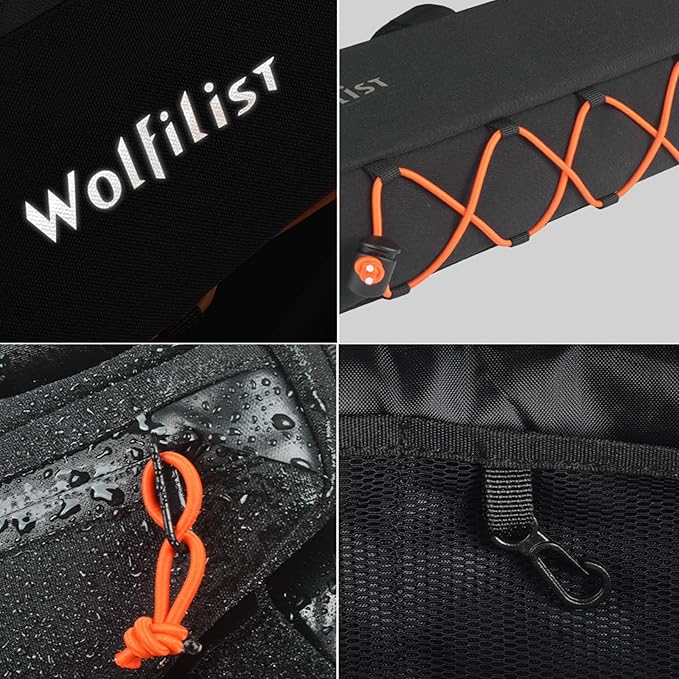 Waterproof Bike Frame Bag - Under Top Tube Triangle Storage Pouch for MTB & Road Bikes - Holds Cycling Tools, Accessories Securely