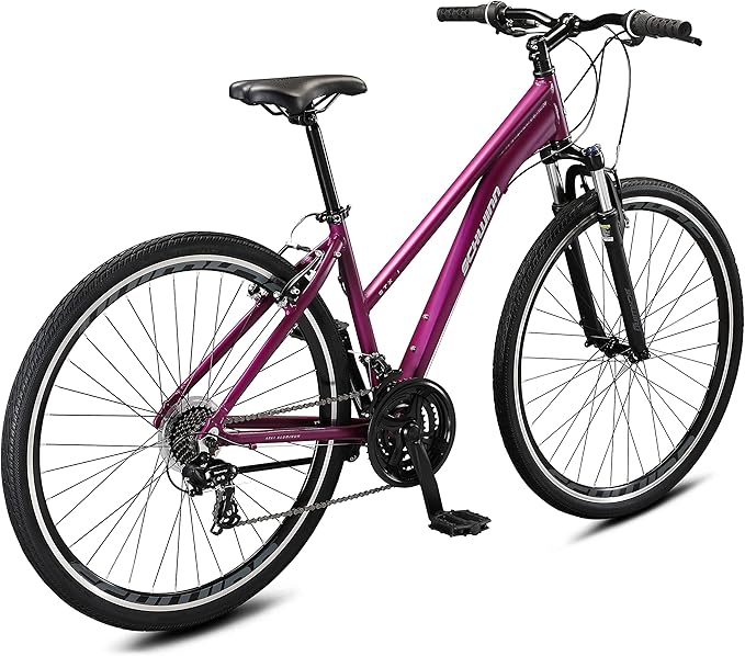 Schwinn GTX Comfort Adult Hybrid Bike, Men and Women, Dual Sport Bicycle, 700c Wheels, Step-Through or Step-Over Lightweight Aluminum Frame