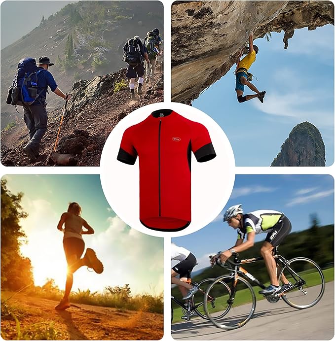 Cycling Jersey Men Bicycle Shirt Short and Long Sleeve MTB Road Biking Jersey with Pockets