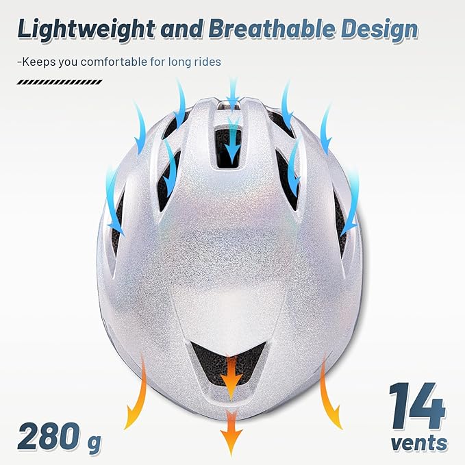 Adult Cycling Bike Helmet, OnBros Lightweight Unisex Bicycling Helmets for Men and Women, Adjustable Fit CPSC Certified Bicycle Helmet