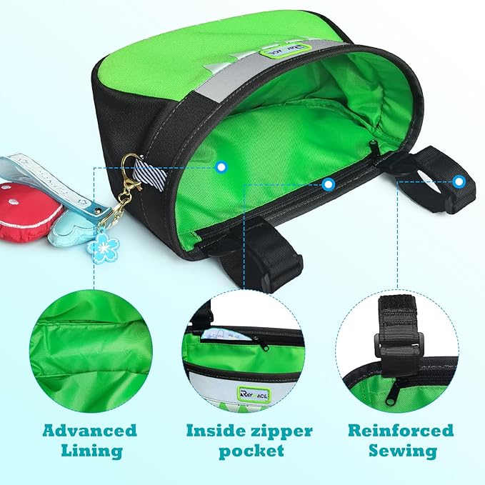 RAYMACE Kids Bike Basket,Children's Bike Basket Front,Waterproof Bicycle Basket Handlebar Bag for Girls,Boys Toddlers Bike or Scooter Accessories