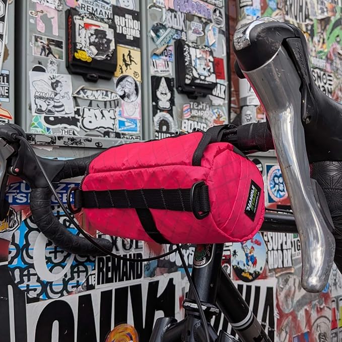 Handlebar Bag (Punk Princess) | 2 Liter Capacity | Spacious Bike Bag w/ 2 Extra Long Buckle Straps & 1 Hook-and-Loop Strap | Water Resistant Front Basket | Bike Accessories | Made in USA