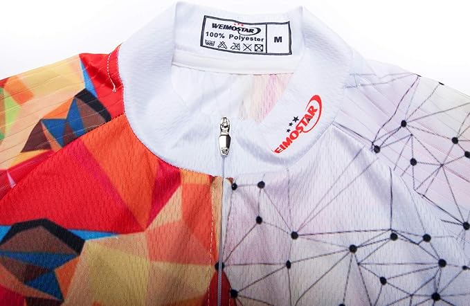 Cycling Jersey Short Sleeve USA Style Bike Tops with Pocket Reflective Stripe