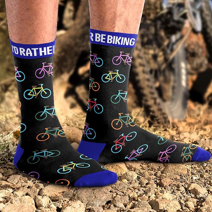 Cycling Socks - Gifts for Cyclists, Mountain Bike Accessories, Bike Socks and Funny Biker Gifts for Men