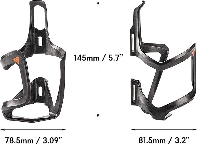 Granite Aux Bottle Cage Carbon Fibre, Durable and Lightweight, Side Loaded Water Bottle Holder for Extra Water Transport Capacity