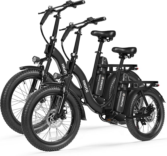 1200W Peak Folding Electric Bike for Adults, 28MPH 48V 10.4Ah Removable Battery, 55-Mile Range, 20"x3" Fat Tire, Step-Thru Ebike with Basket 7-Speed – Commuter E-Bike