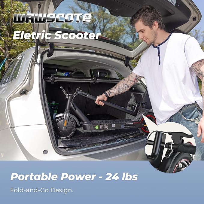 Electric Scooters - Electric Scooter for Adults, 500W Peak Motor, 18 Max MPH, 21 Miles Range, APP Control, Lightweight Foldable E-Scooter