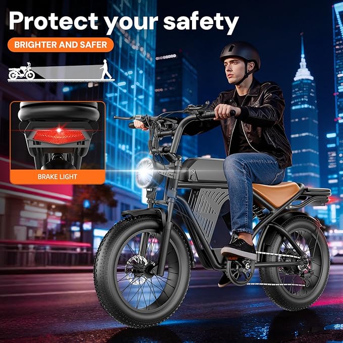 ASKGO Electric Bike for Adults, 2500W Peak Motor, 33 MPH & 65-100 Miles Range, 48V 20AH Removable Battery, 20" Fat Tire Dirt Bike, Dual Suspension Off-Road E-Bike with NFC/Password Unlock
