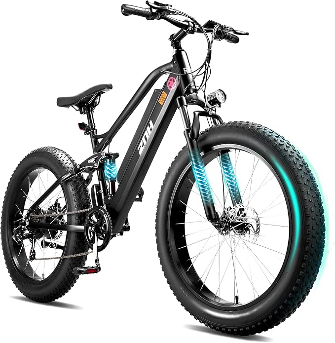 ZNH Electric Bike for Adults, 1000W Peak Motor 28MPH Mountain Ebike, 48V 13Ah Removable Battery Up to 65 Miles, 26" Electric Bicycle with 21-Speed Gear & Front Suspension, UL 2849 Certified