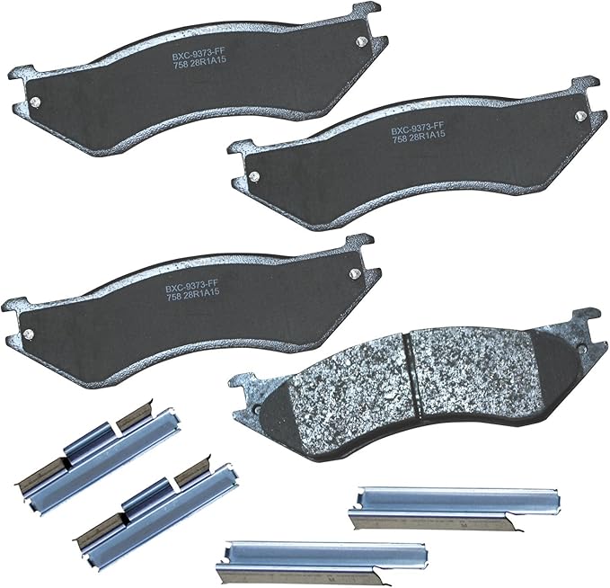 Bendix Premium SBC758 Ceramic Front Brake Pads for Dodge B1500 1998, Ram 1500 2000, Ram 1500 Van 2002-1998