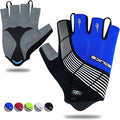 Souke Sports Cycling Bike Gloves - Padded Half Finger Bicycle Gloves with Shock-Absorbing, Anti-Slip, Breathable MTB & Road Biking Features for Men & Women