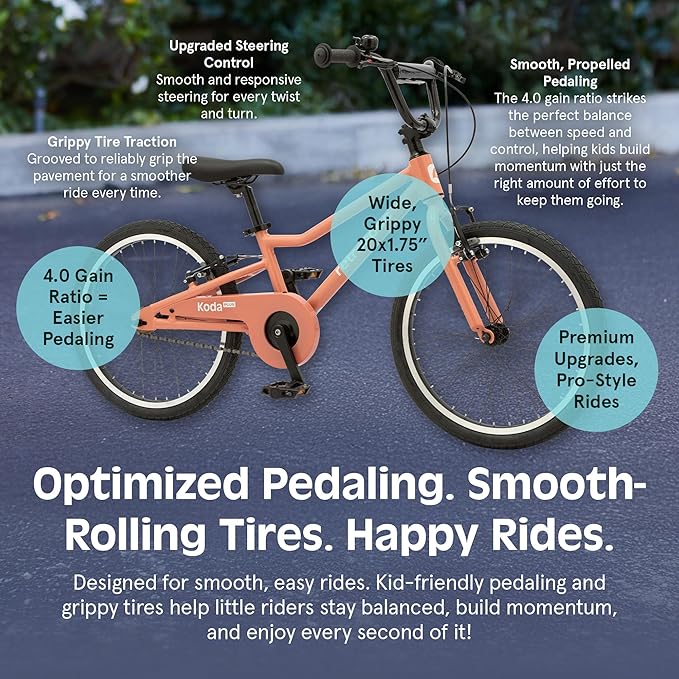 Retrospec Koda Plus Kids Bike for Boys & Girls Ages 6-8 Years - 20" Children's Bicycle, Adjustable Seat & Handlebars