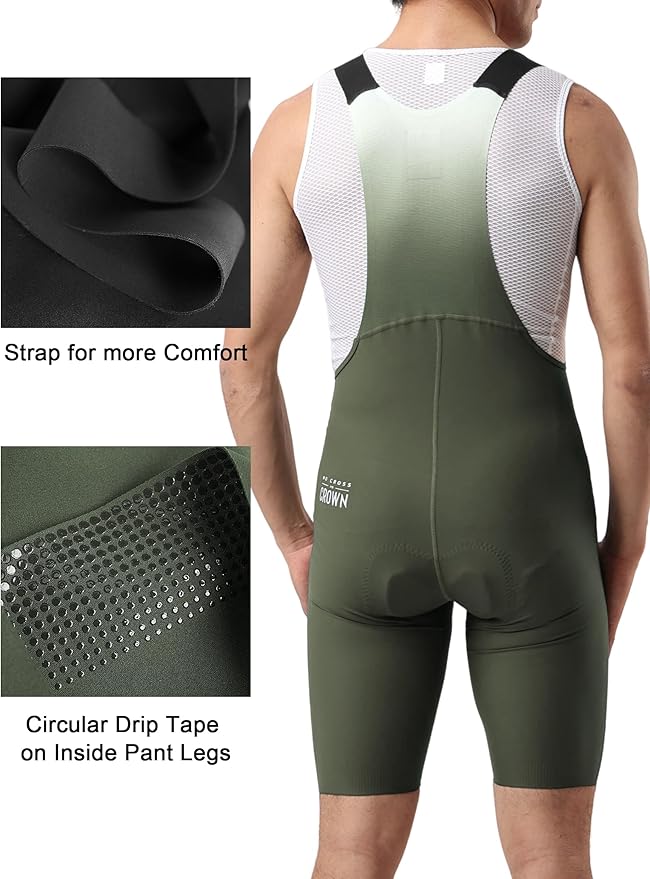 LAMEDA Mens Cycling Bib Shorts,Padded Breathable Bike Shorts Men Lightweight Bicycle Bibs Bike Tight for Road Gravel Biking