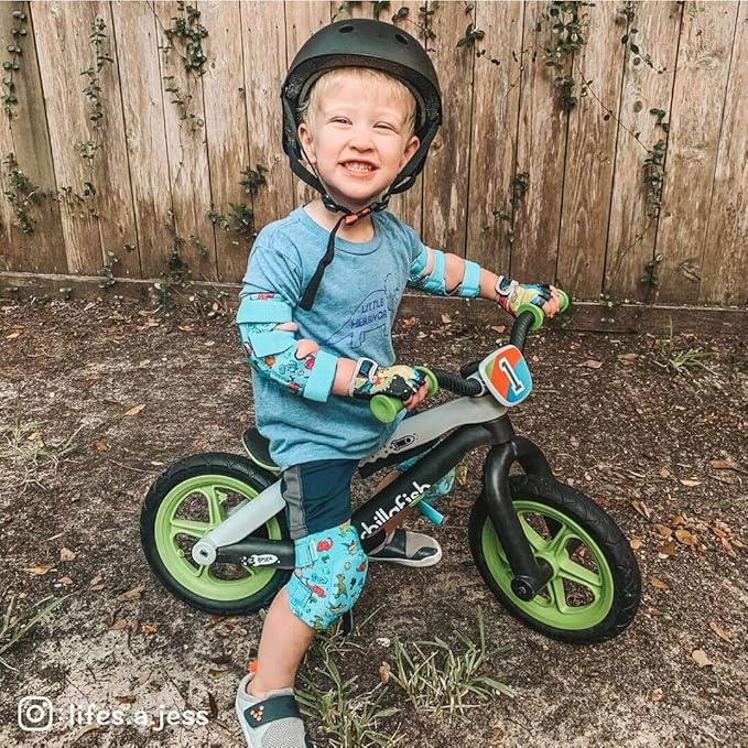 Kids Bike Gloves for Balanced Bike Mountain Bicycle Biking I Breathable Fingerless Toddler Kids Cycling Gloves with Extra Protective Cushions I CPSIA Certified Riding Gloves for Girl Boy Child Youth