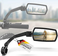 WITTKOP Bike mirror | Large HD field of vision | 360° rotatable & foldable | Mounting above & below | Break-proof & durable | ebike accessories, bike mirror handlebar mount, bicycle mirrors