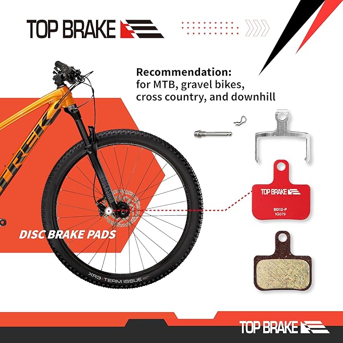 TOP BRAKE Disc Bike Brake Pads Compatible with SRAM Level Ultimate/T/TL/TLM B1, Force eTap AXS, Red eTap AXS (Gen. 2) | MTB eMTB Gravel Cross-Country(XC) Racing Trail