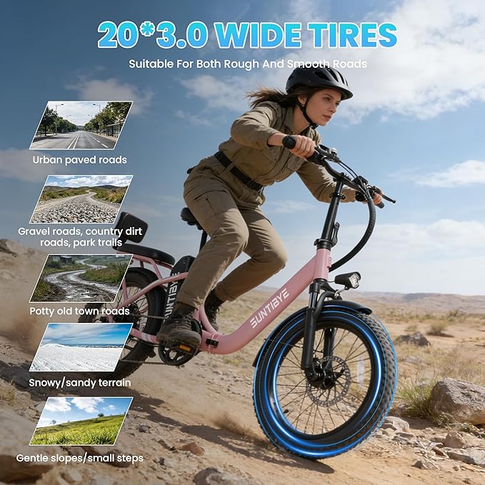 Electric Bike for Adults and Teens, Ebike, Electric Bicycle Mountain Dirt Bike Fat Tire Electric Bike, Multi-Funtional Bike for Work, School, Commute, Off-Road