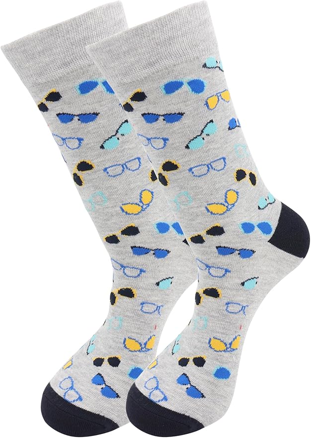 Real Sic Fun Socks for Men and Women - Cozy Cotton Dress Socks with Colorful Designs - Cool, Casual, Wacky Patterned