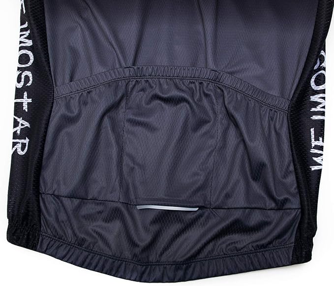 Cycling Jersey Short Sleeve USA Style Bike Tops with Pocket Reflective Stripe