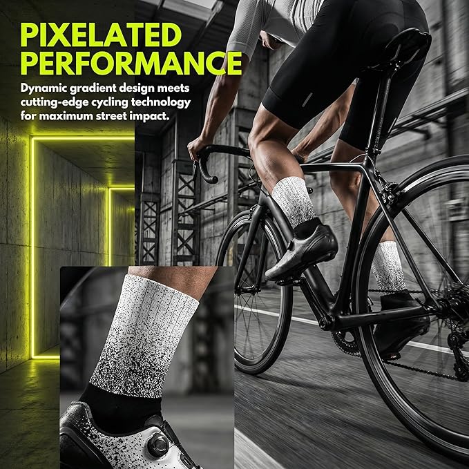 Cycling Socks for Men & Women - 3D Arch Support Compression Bike Socks | Moisture Wicking & Breathable