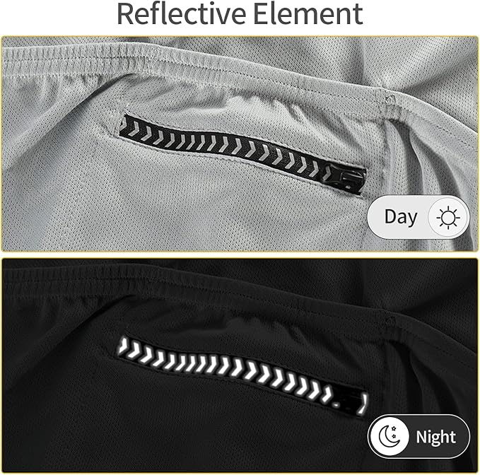 BERGRISAR Men's Basic Cycling Jerseys Short Sleeves Mountain Bike Bicycle Shirt Zipper Pockets