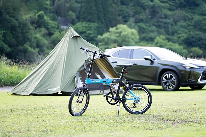 PELTECH Flip One Lightweight Aluminum Folding Bicycle, Total Weight 26.0 lbs (11.8 kg), 20 inch Exterior, 7 Tiers