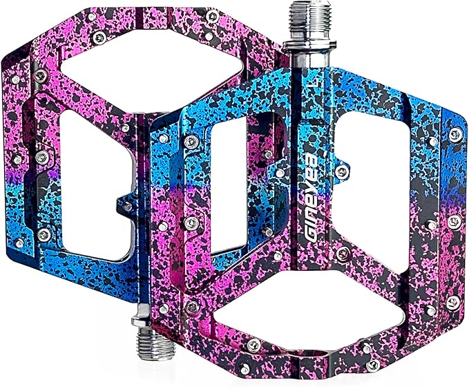 Mountain Bike Pedals, Aluminum Alloy Flat Platform, 9/16" Sealed Bearing, Lightweight Bike Pedals for MTB BMX Road Bicycle
